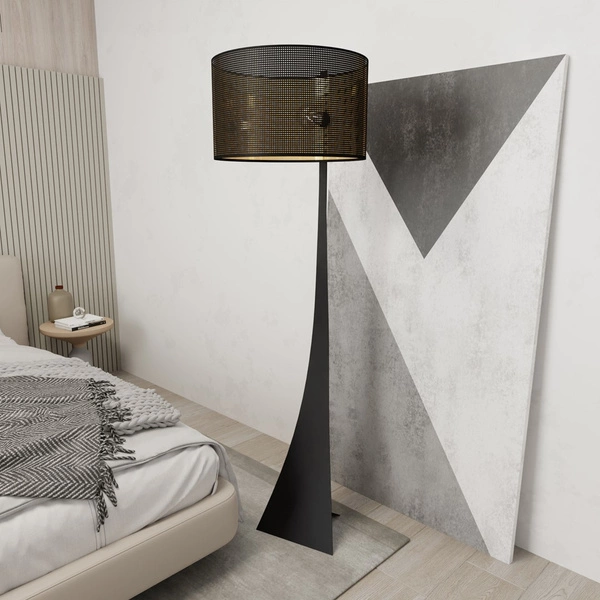 Lampa podłogowa Emibig ESTRELLA LP1 Czarny/GOLD 1156/LP1