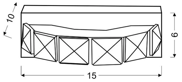 Kinkiet SHIPI 21-45256 chrom/transparentny 1x3W LED, barwa zimna 6500K