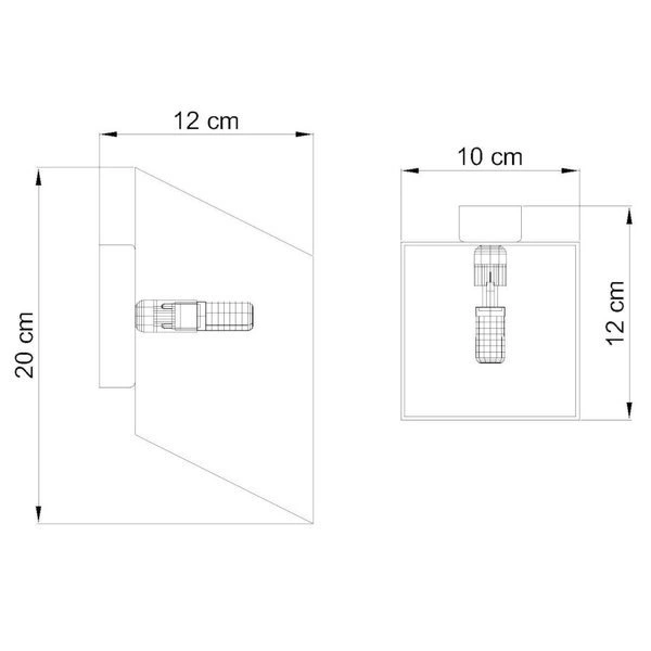 Kinkiet TUNNEL, Aluminium, Szary, G9 40W, SL.0377