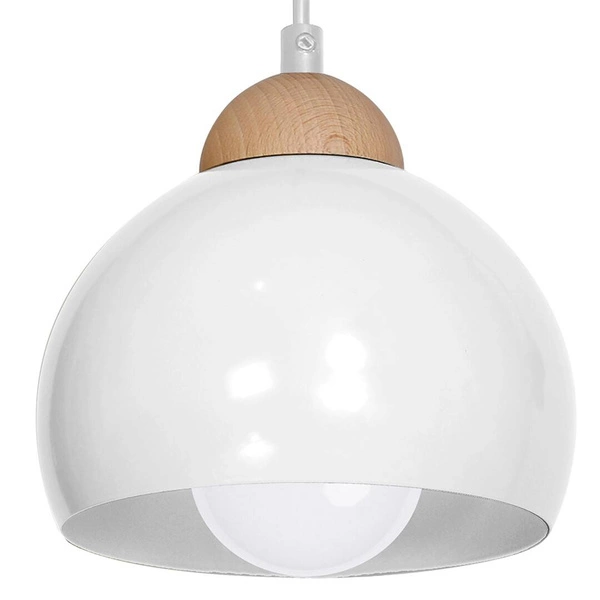 Lampa wisząca nowoczesna zwis listwa kula DAMA III biały szer. 64cm