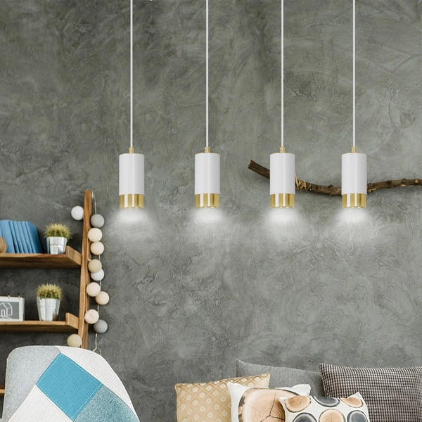 Lampa wisząca Emibig FUMIKO 4 WH/GOLD 815/4