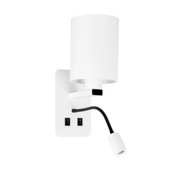 Kinkiet MAGNUM 21-75673 biały/czarny 1x40W E27 + 3W LED, barwa ciepła 3200K