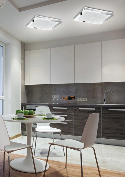 Plafon 40 cm, NEXIT 10-66800, chrom/granilla, 24W LED, barwa ciepła 3000K, IP44