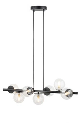 Lampa Sigma AVOLA zwis kulki 7 czarne/transparentne 40792