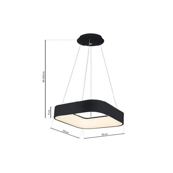 Lampa wisząca ASTRO BLACK LED, śr 50 cm