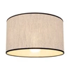 Abażur Cylinder E27 H30 Beżowy Jasny Lniany z czarną wstążką A0375