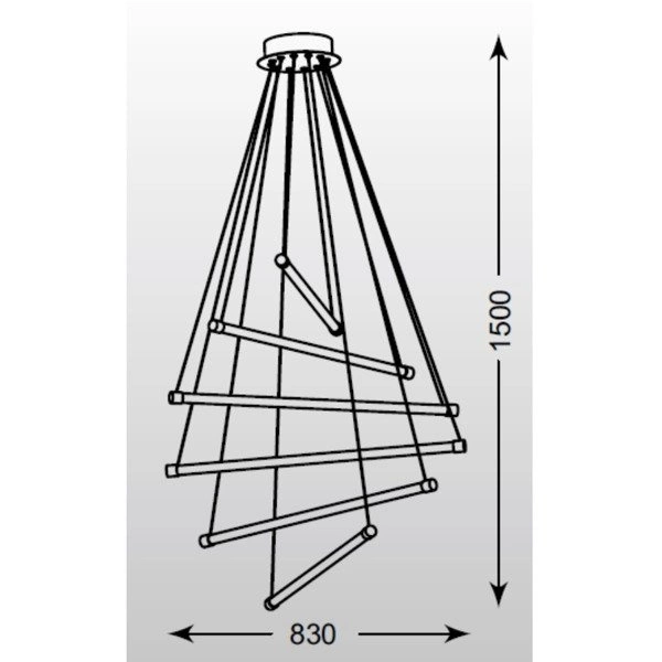 Lampa wisząca NAPA szer. 83cm.