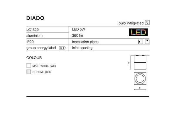 Azzardo DIADO CHROME 1453