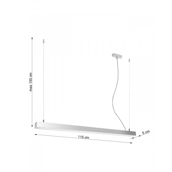 Lampa wisząca PINNE 1150 ALUMINIUM 38W barwa neutralna 4000K TH.070