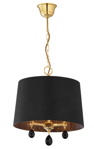 Klasyczny Żyrandol EGIDA wys. 70cm 3xE27 15W IP20 | Mosiądz patynowany