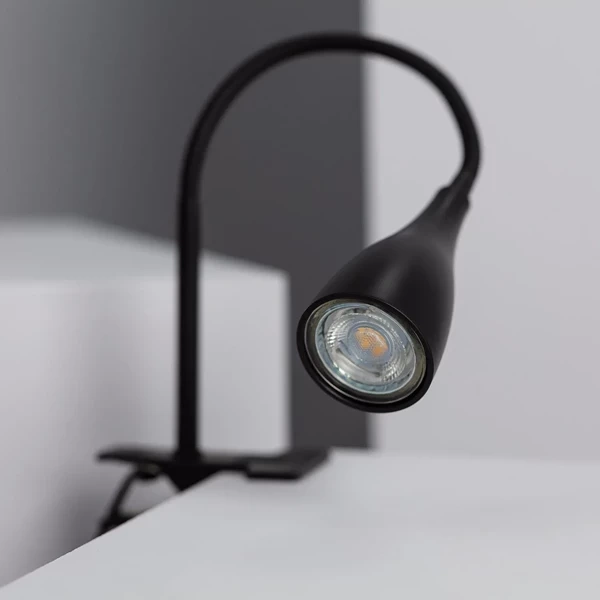 Lampa z Klamrą Czarna Abruzzo Vincenzo GU10