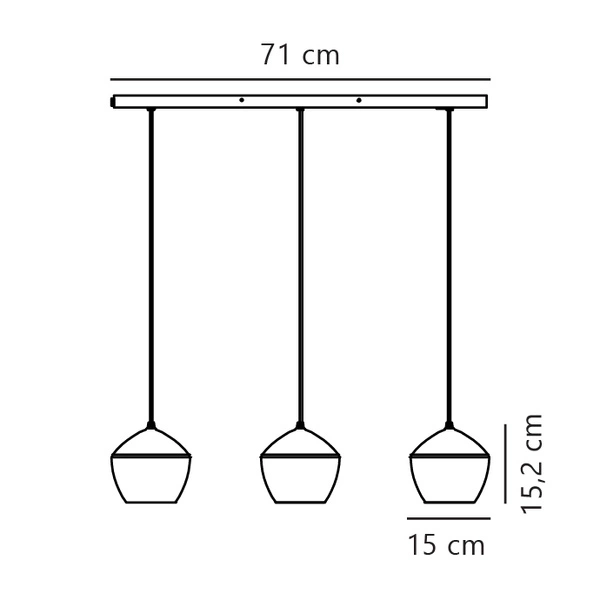Lampa wisząca ORBIFORM E14 25W Szkło | Mosiądz