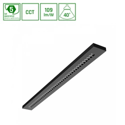 WLD PLANK  20W/30W/40W CCT 230V 40° IP20 1195X100X25 CZARNY