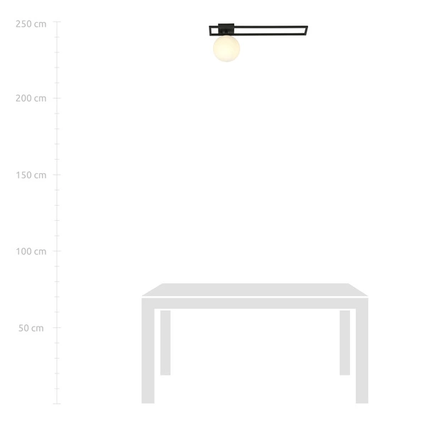 Lampa sufitowa Emibig IMAGO 1C Czarny/OPAL 1130/1C