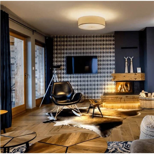 Plafon GIRONA, 70cm, biała, 5x60W E27