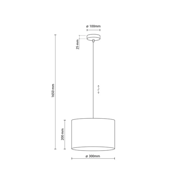 Lampa wisząca ekologiczna JUTA E27 szer. 30cm | brązowy 6580