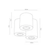 Wooddream Round Lampa Sufitowa Incl. 3xLED GU10 5W Dąb Olejowany 2566374