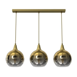 Lampa wisząca MONTE GOLD, MLP8402, złoty/dymiony, 3x60W E27