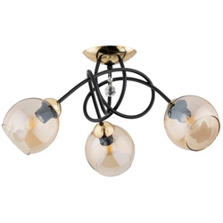 Lampa sufitowa ALFA MODENA CZARNO-ZŁOTA 3xE27 60cm | 62296