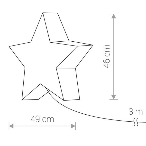 Lampa ogrodowa świąteczna STAR gwiazda IP44 | biały 9426