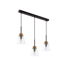 Nowoczesna Lampa wisząca DOMINO wys. 60cm 3xE27 15W IP20 | Czarny