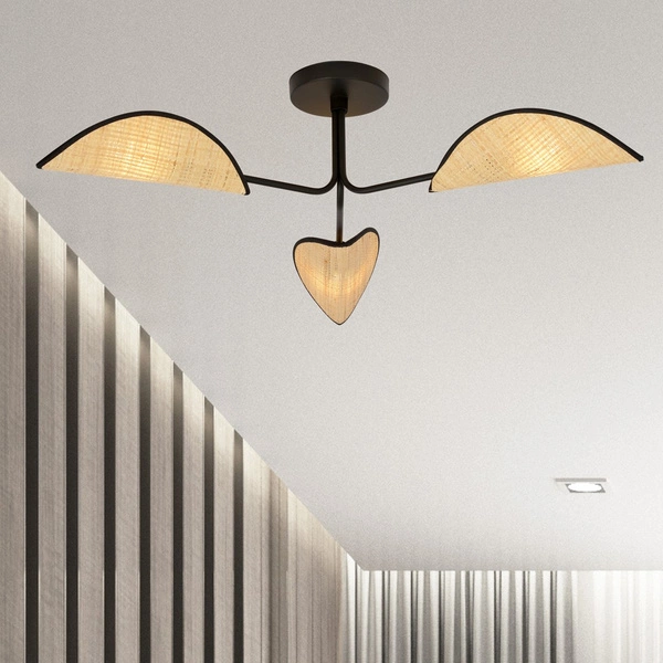 Lampa sufitowa Emibig GOMEZ 3 RATTAN 1172/3