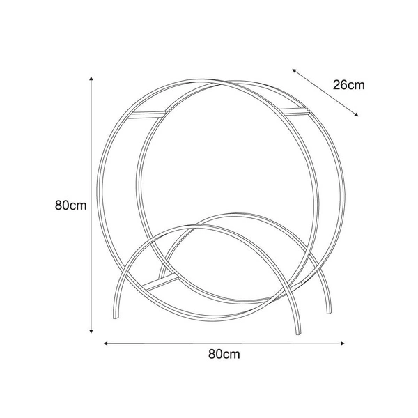 Stojak na drewno KS-20 STOJAK WOOD RING L z serii KAJA HOME