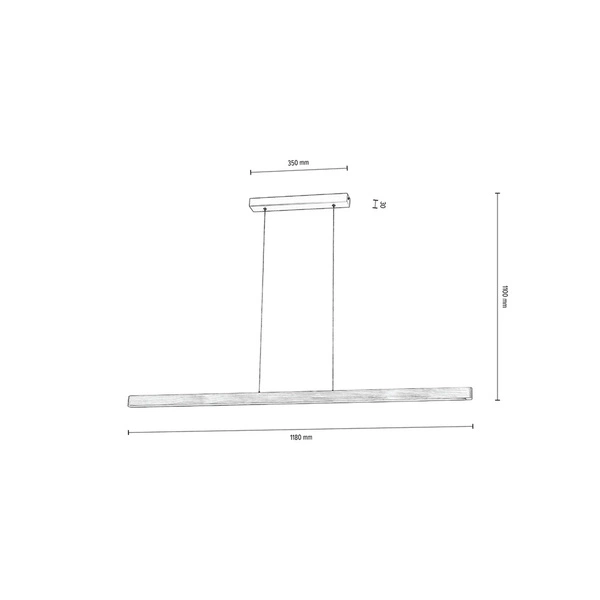 Forestier Lampa Wisząca 1xLED 12V Zintegrowany 16W Sosna Bejcowana Szara/Czarny 158217104