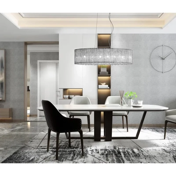 Lampa wisząca Anabella dł. 81cm 6xG9 | srebrny/transparentny