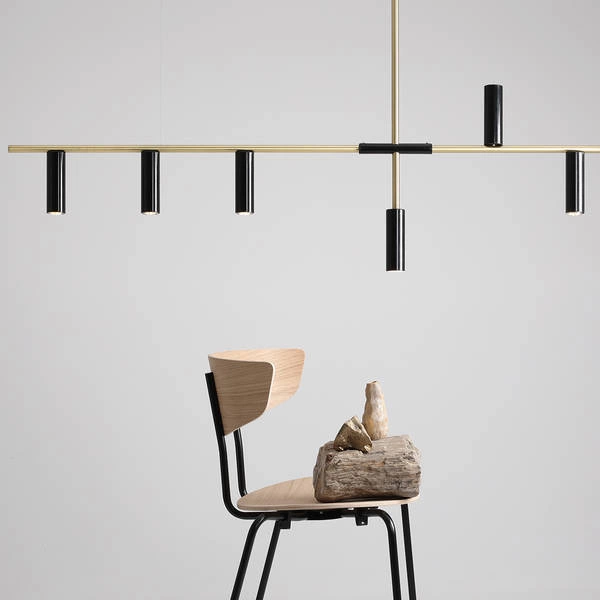 Aldex Lampa sufitowa TREVO 6, 1083K40, czarny/mosiądz, 6x35W GU10