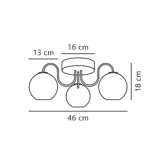 Lampa sufitowa FRANCA E14 40W Metal | Mosiądz