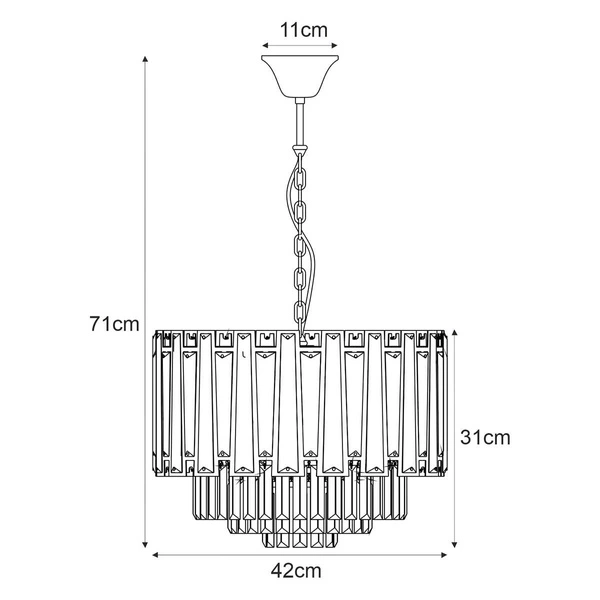 Żyrandol K-8178 z serii KATERINA