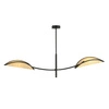Lampa sufitowa Emibig LOTUS 2 Czarny/RATTAN 1108/2