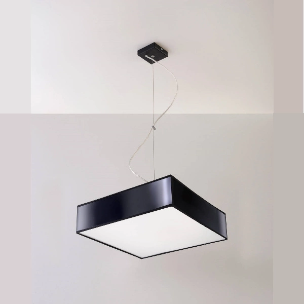 Lampa wisząca Sollux HORUS 45 Lampa PVC, Stal, czarna 3x 15W LED , SL.0133