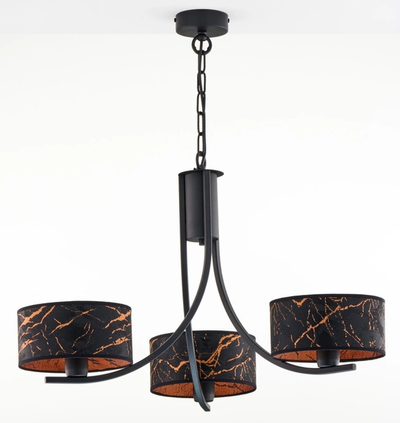 Klasyczny Żyrandol ARTHUR wys. 71cm 3xE27 15W IP20 | czarny