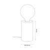 Lampa stołowa Trabo 1xE27 Max.25W Sosna Naturalna/Czarny Kabel PCV 76910150