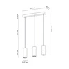 Lampa wisząca Pipe 3xGU10 LED Max.5W Drewno bukowe orzechowe/Czarny metal/Czarny kabel PCV 15593304