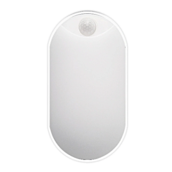 Lampa ścienna LED DITA OVAL 14W IP54 IK10 czujnik ruchu PIR | biały