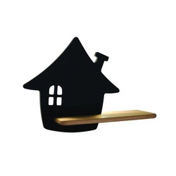 Kinkiet IQ Kids House z półką, 21-84859, czarny, 5W LED, barwa neutralna 4000K