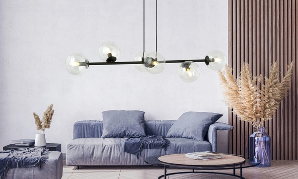 Lampa wisząca Emibig ROSSI 6 BL TRANSPARENT 874/6