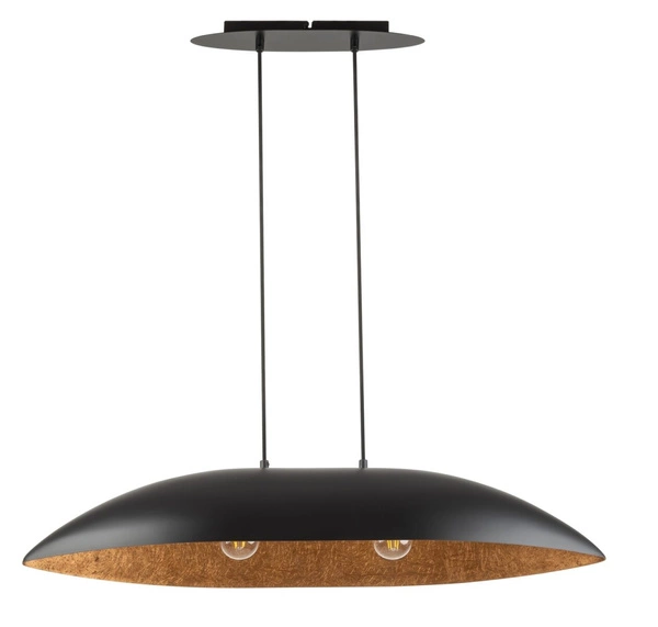 Stylowa lampa wisząca GONDOLA M 40635 2xE27 | czarny miedziany