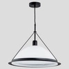 Lampa wisząca ALFA WASA BIAŁO-CZARNA 1xE27 44cm | 60534