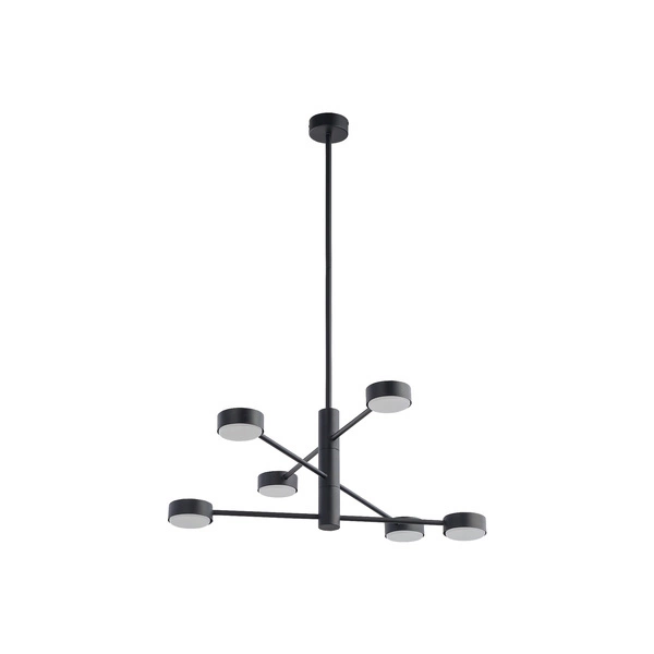 Plafon wewnętrzny do salonu ORBIT VI GX53 8W LED wys. 53-85cm | czarny 7946