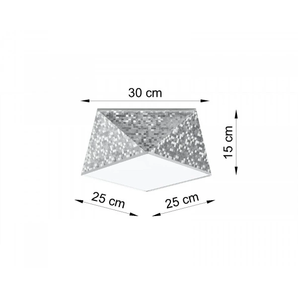 Plafon HEXA 25 SL.0688 cekin srebrna 1xE27