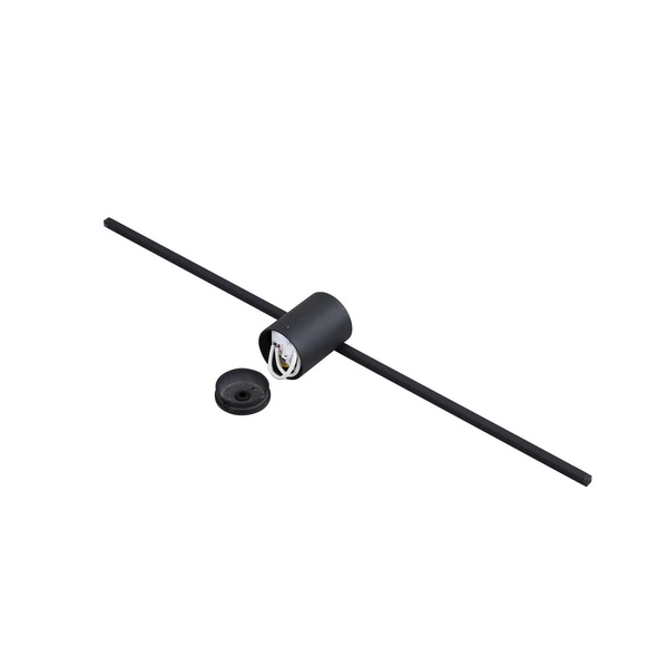 Kinkiet Modern Slim L, czarny, 8W LED, barwa ciepła 3000K, IP44