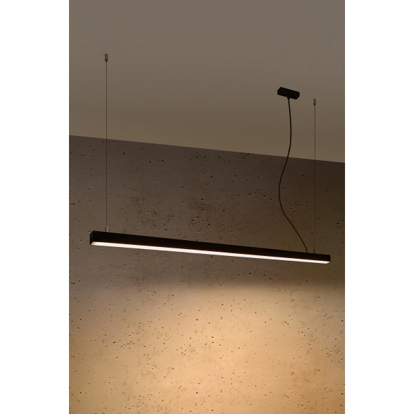 Lampa wisząca PINNE 1450 CZARNA 48W barwa ciepła 3000K TH.084