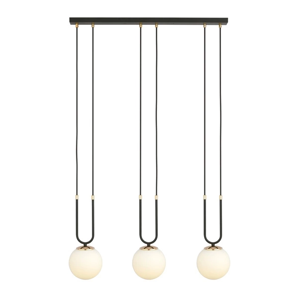 Lampa wisząca Emibig GLAM 3 Czarny/OPAL 1112/3