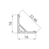 Profil LED P3-2 narożny 100cm szer. 22mm | do osłonek C17/C18 | biały