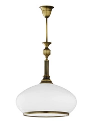 Klasyczny Żyrandol ZEUS wys. 74cm 1xE27 15W IP20 | Mosiądz patynowany