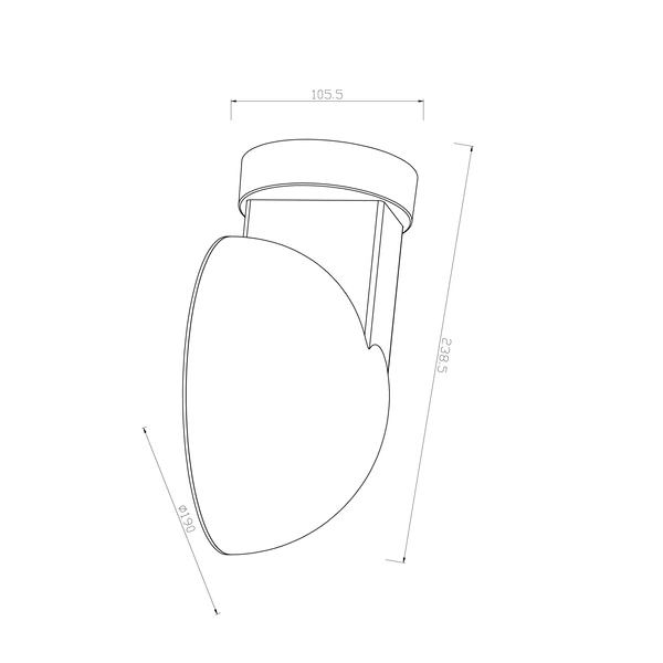 Kinkiet CLARSO E27 10W Plastik | Czarny